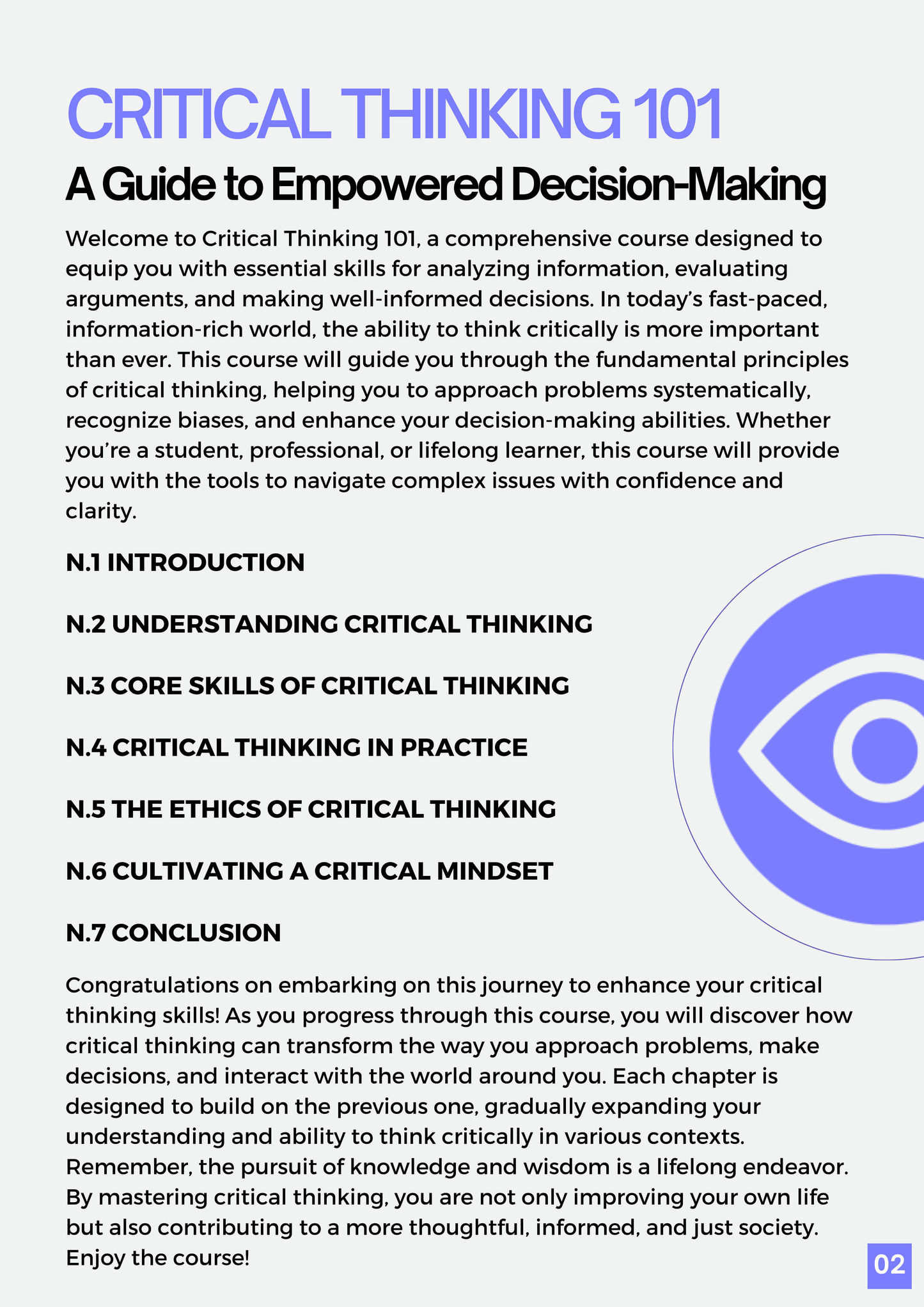 Critical Thinking 101 - Digital Download