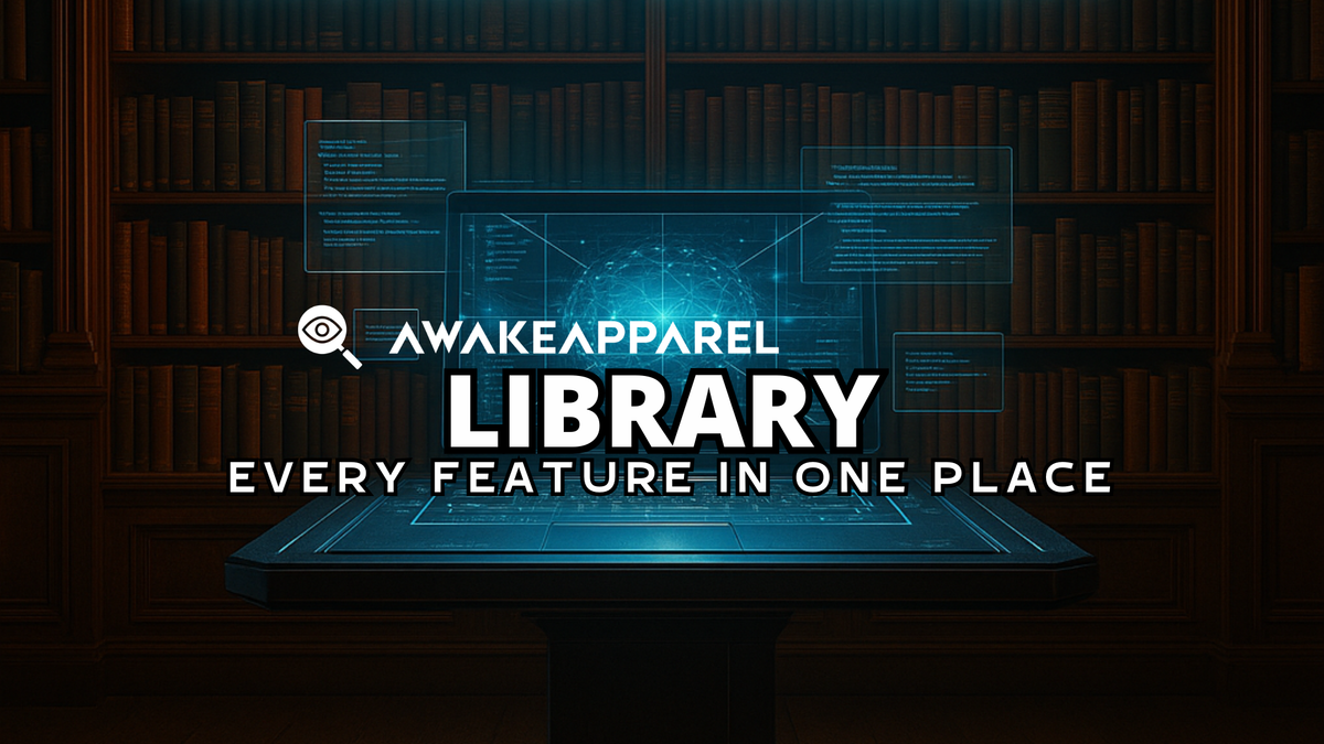 Awake Website AwakeApparel Library: Every Article in One Place