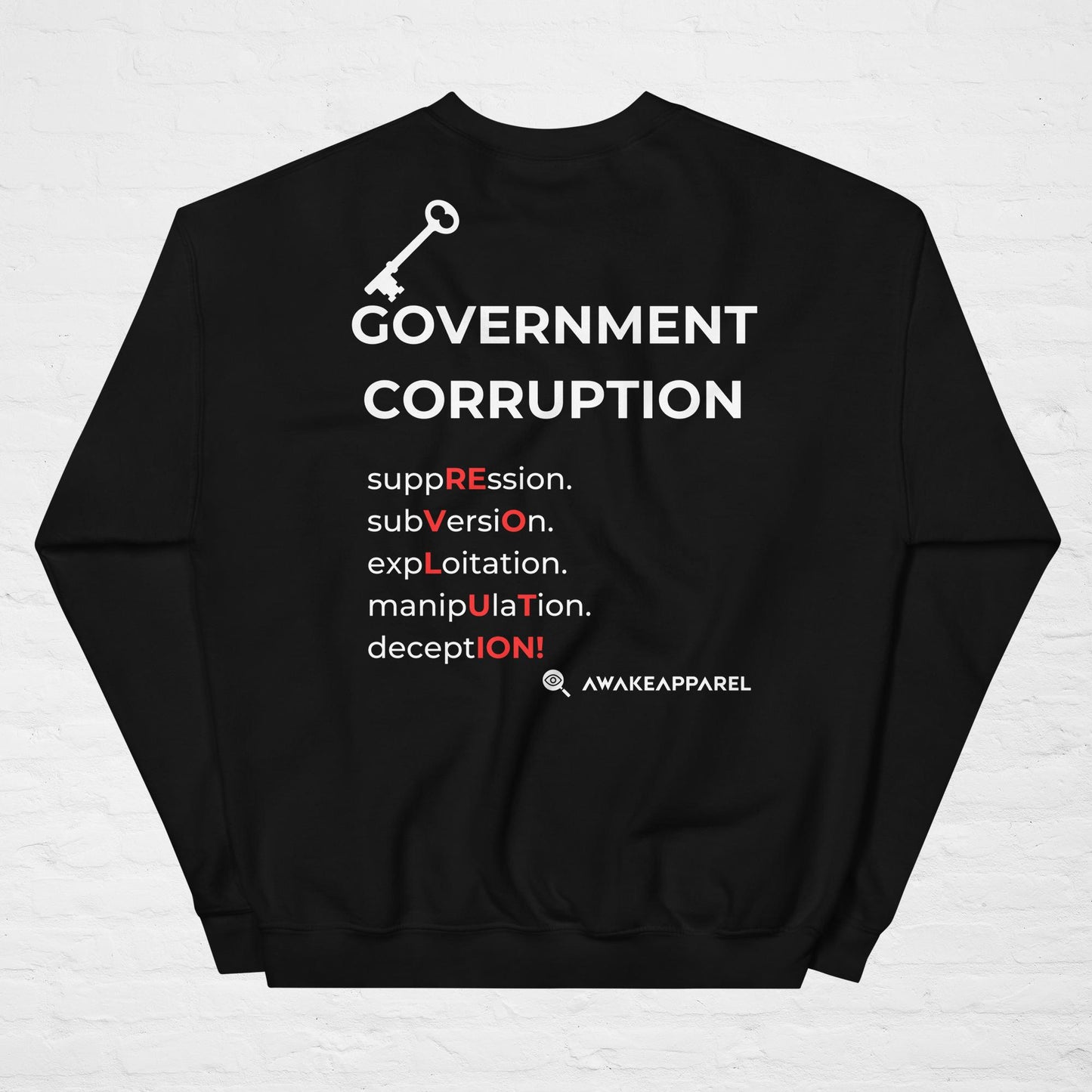 Colección KYE: Corrupción gubernamental - Sudadera unisex