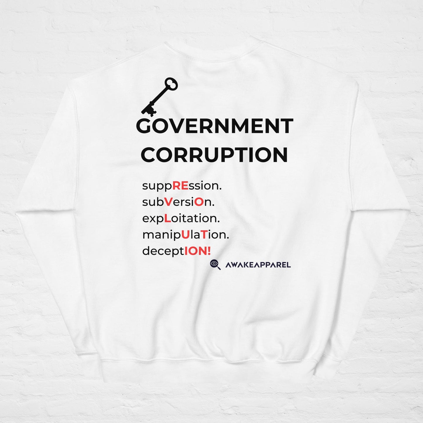 Colección KYE: Corrupción gubernamental - Sudadera unisex