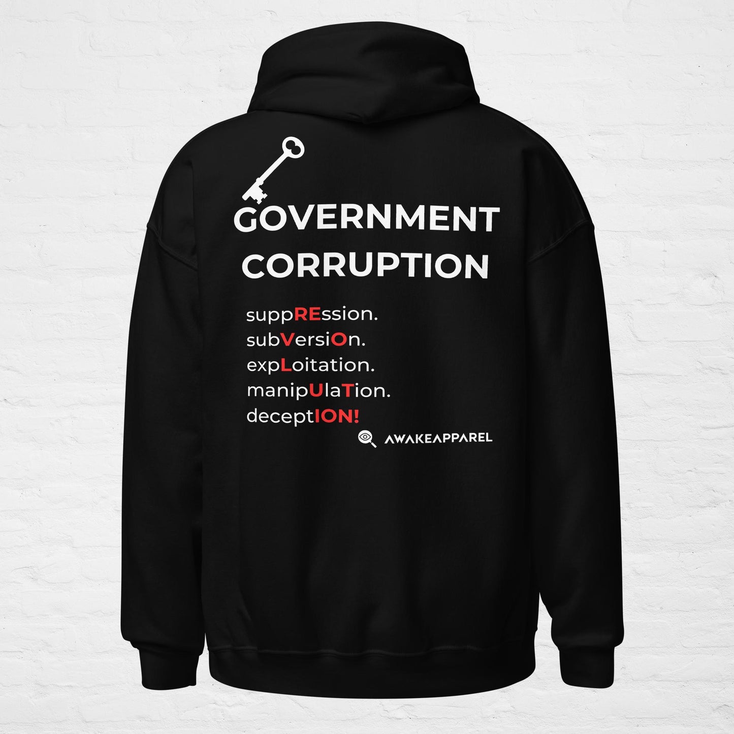 Collection KYE : Corruption gouvernementale – Sweat à capuche