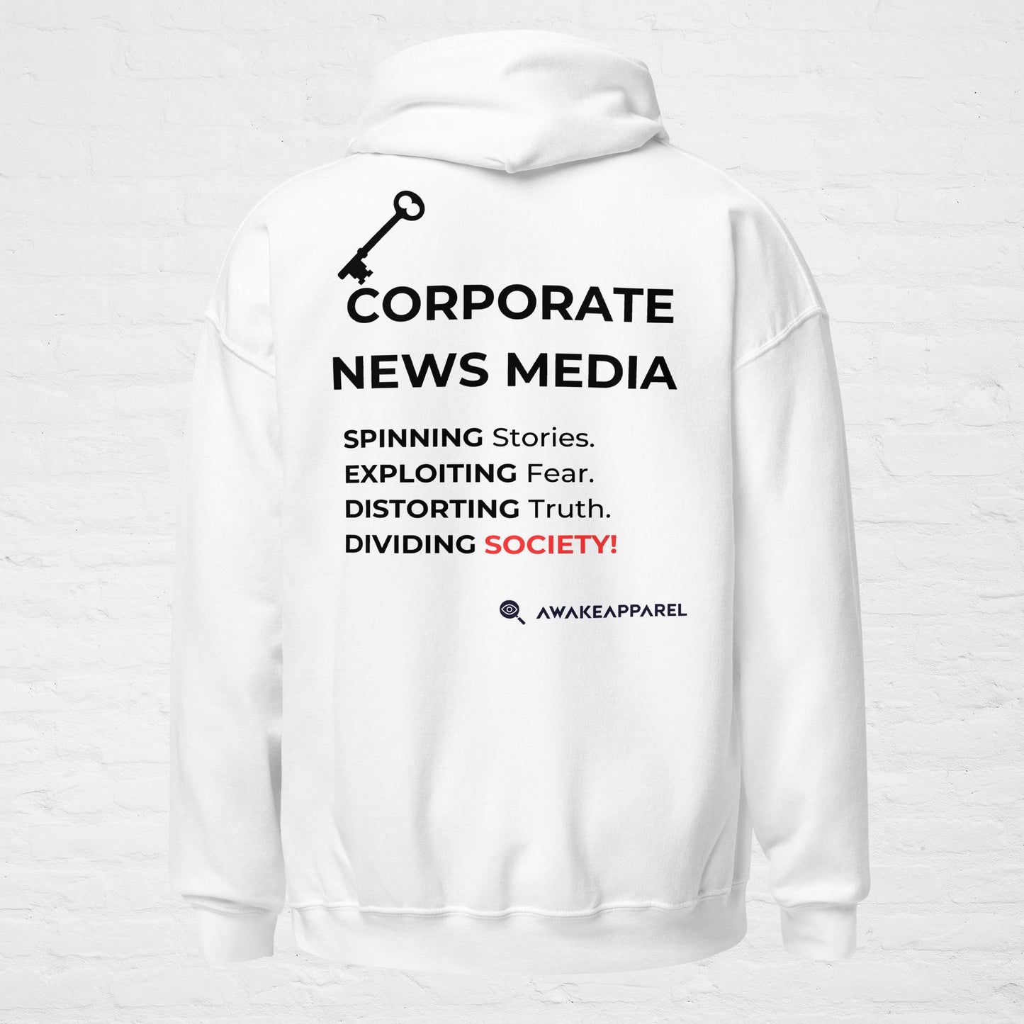 Colección KYE: Medios de comunicación corporativos – Sudadera con capucha