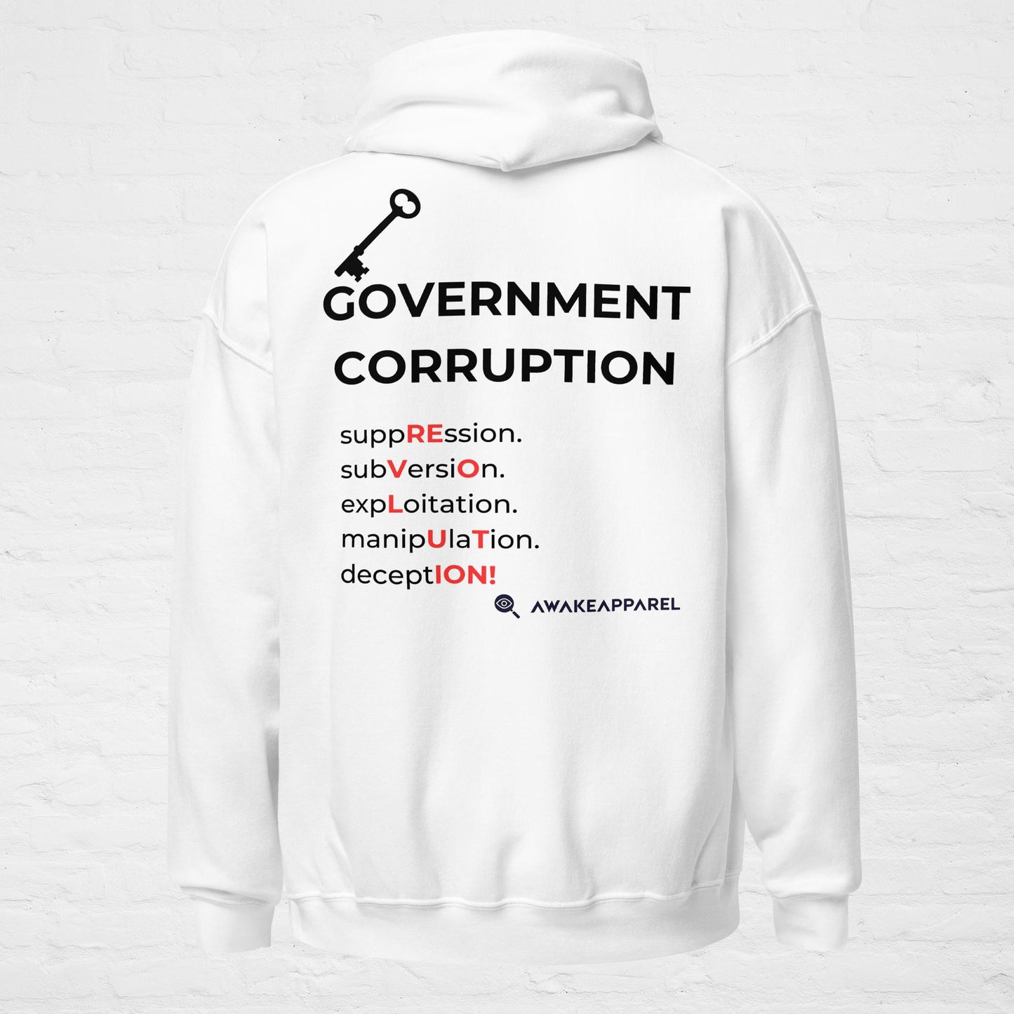 Collection KYE : Corruption gouvernementale – Sweat à capuche